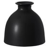 Uniquewise Modern Inkwelll Bottle Shaped Ceramic Table Vase Flower Holder, Black 5 Inch QI004366.L.BK